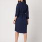100% Cotton Navy Shirt Dress