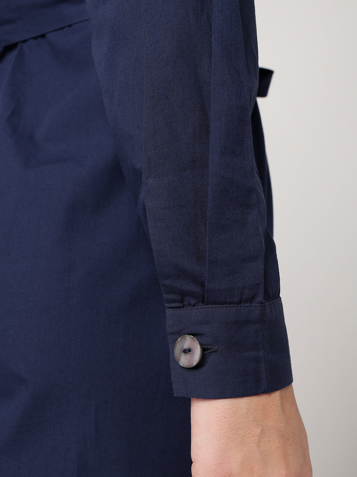 100% Cotton Navy Shirt Dress