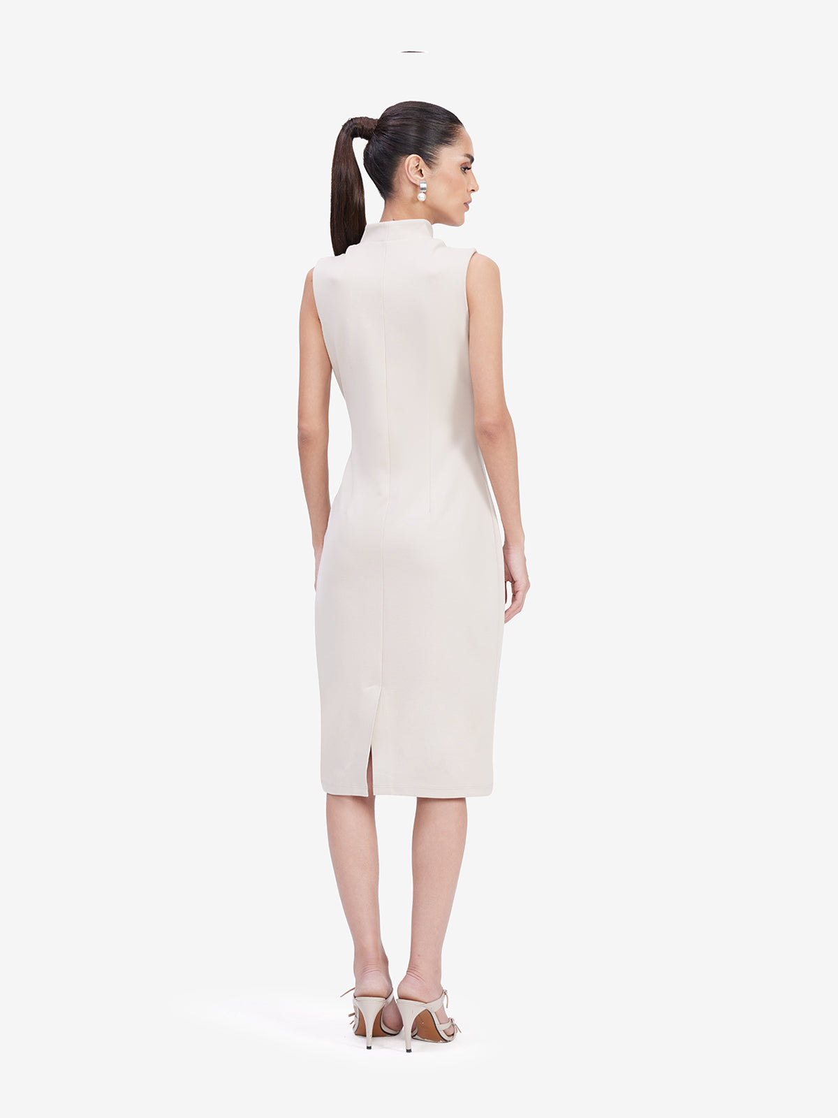 Ivory Bodycon Midi Dress