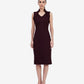 Wine Bodycon Midi Dress