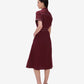 Maroon Belted Shirt Dress