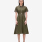 Olive Belted Shirt Dress
