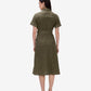 Olive Belted Shirt Dress