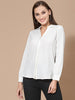 White Spread Collar Long Sleeves Formal Shirt