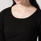 Black Ribbed T-Shirt