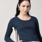 Blue Ribbed T-Shirt