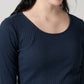 Blue Ribbed T-Shirt