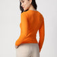 Orange Round Neck Top