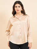 Beige Premium Satin Shirt