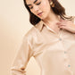 Beige Premium Satin Wear Shirt