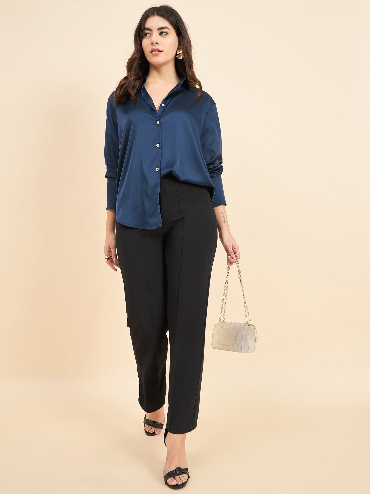 Blue Premium Satin Shirt