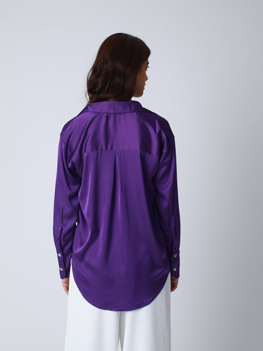 Purple Premium Satin Wear Shirt