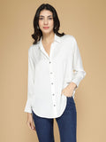 White Satin Party Shirt