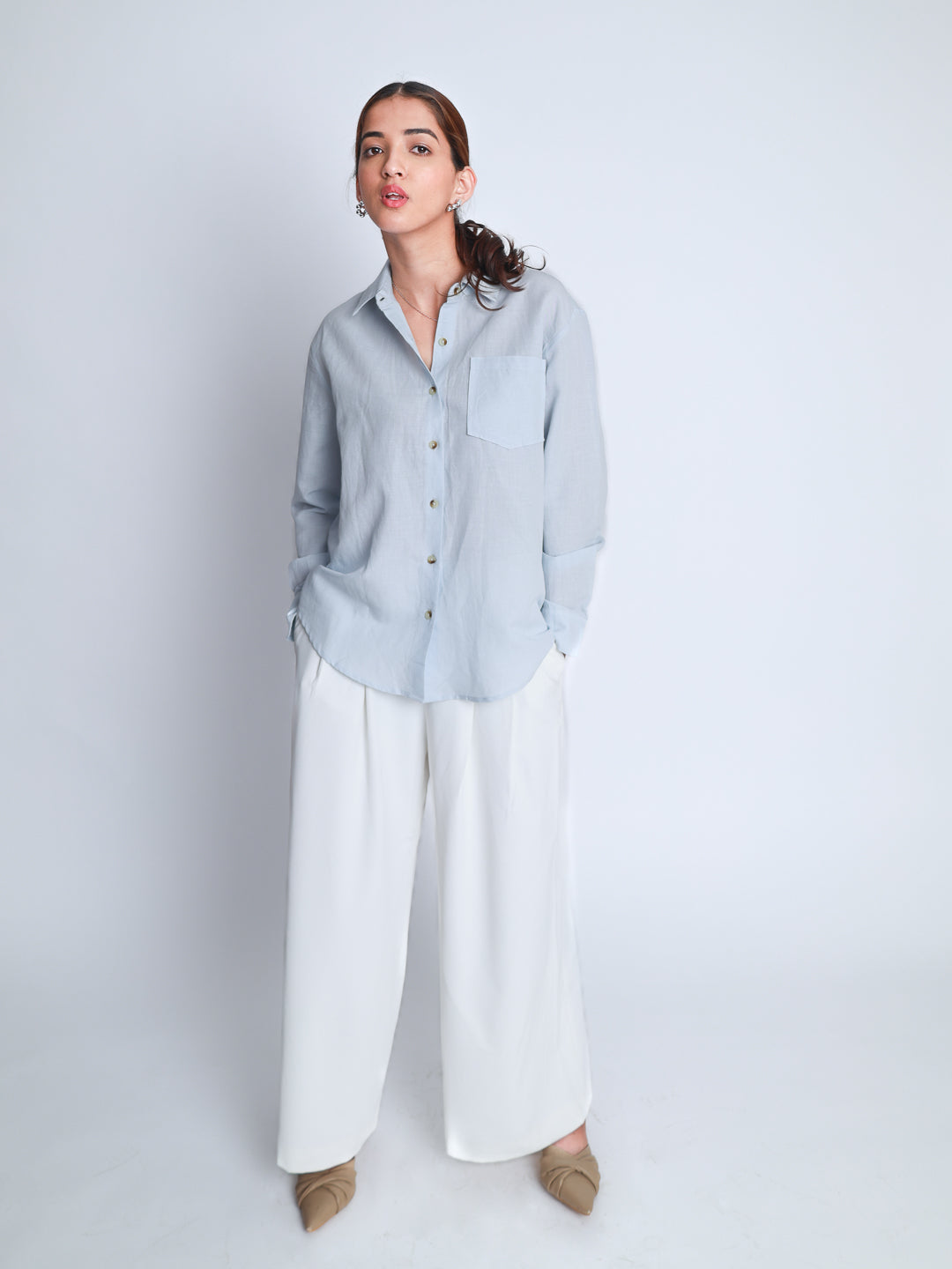 Blue Linen Premium Shirt