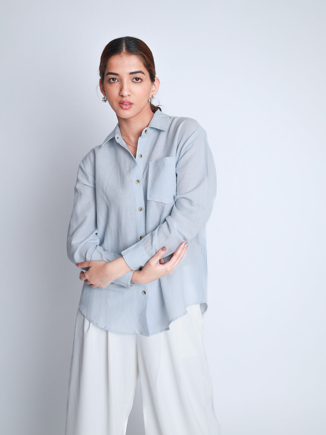 Blue Linen Premium Shirt