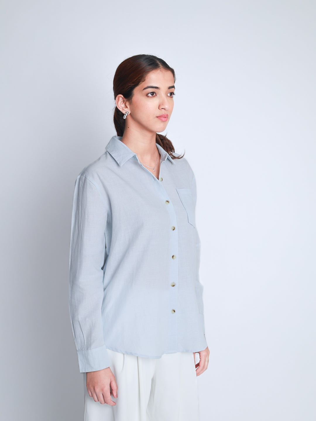 Blue Linen Premium Shirt