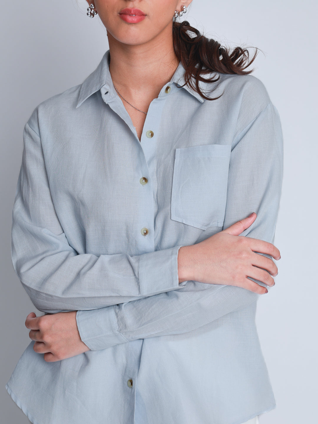 Blue Linen Premium Shirt