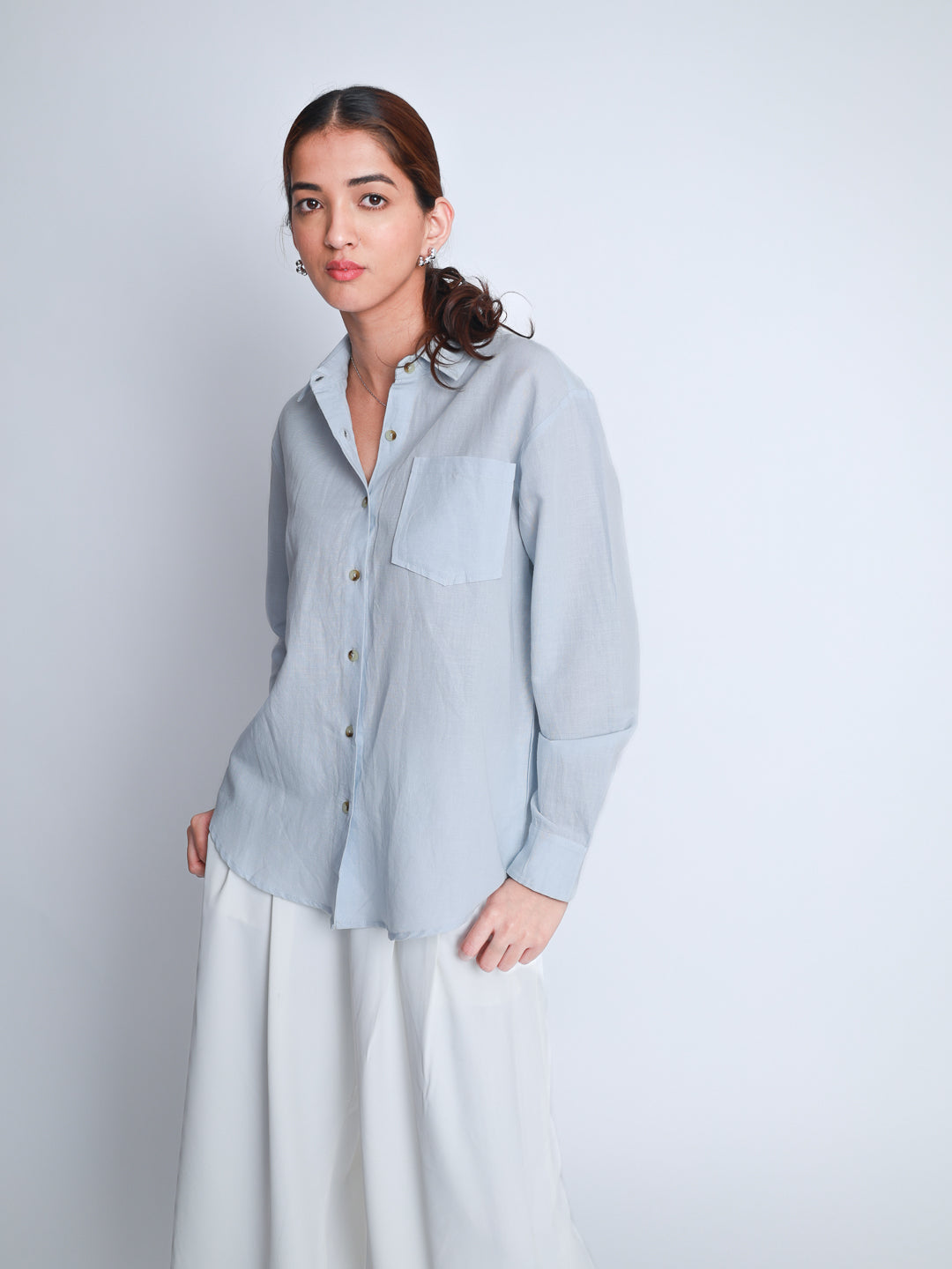 Blue Linen Premium Shirt