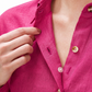 Fuchsia Pink Linen Shirt