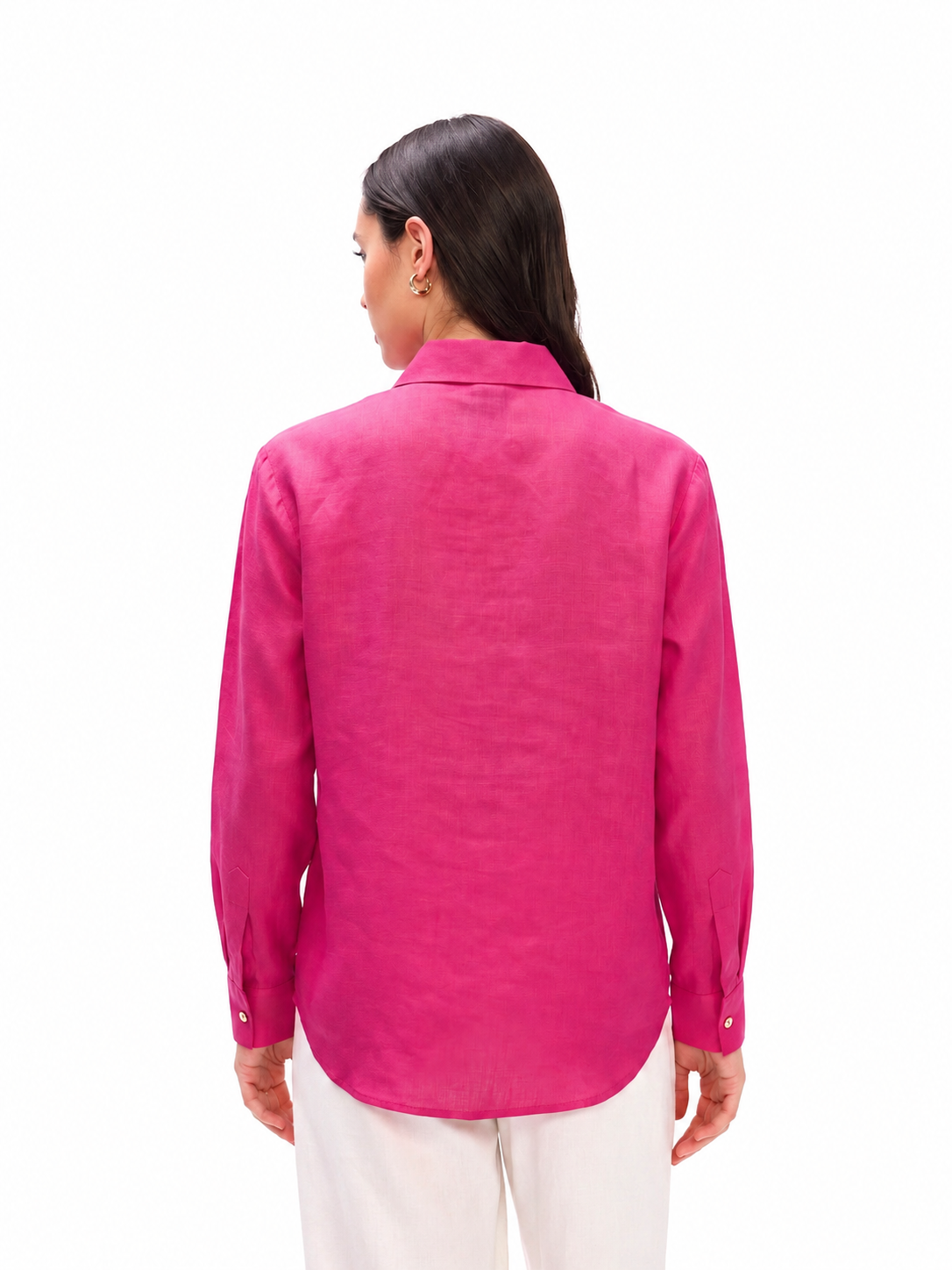 Fuchsia Pink Linen Shirt