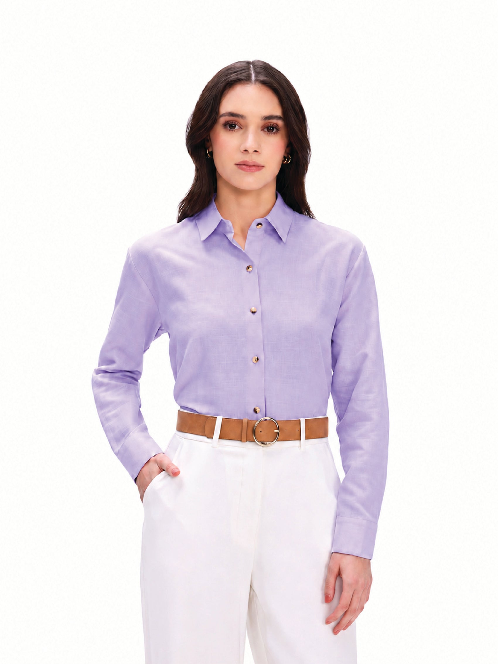Lavender Linen Shirt