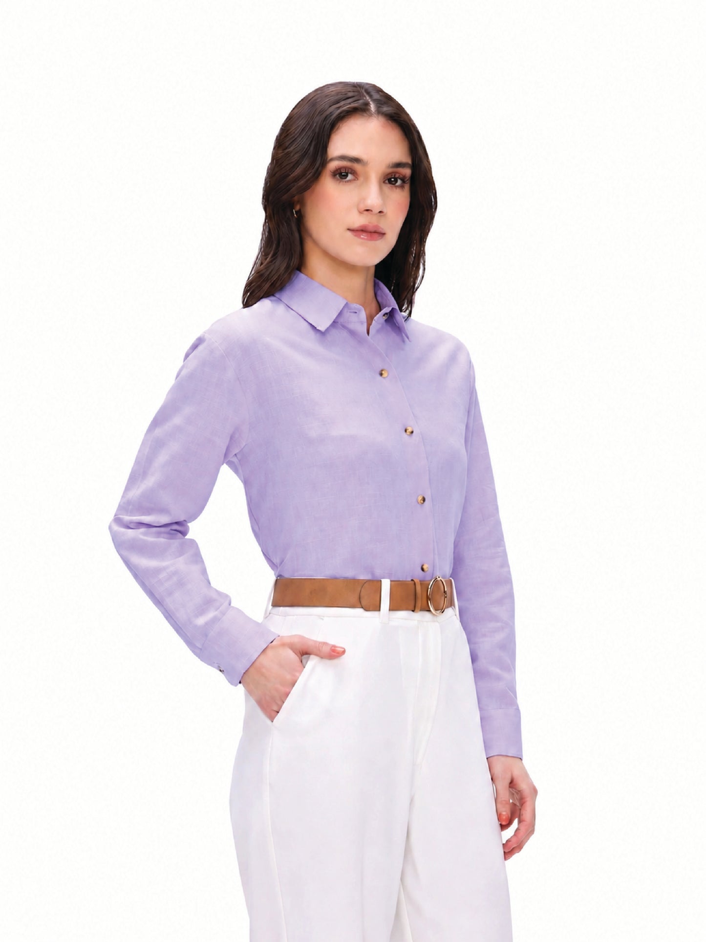Lavender Linen Shirt