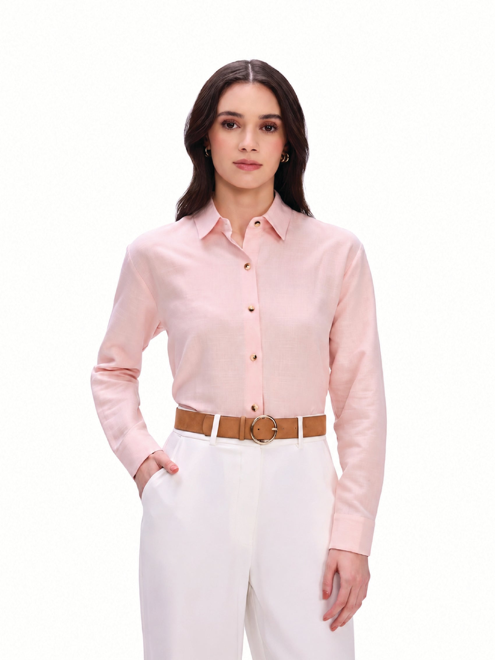 Pastel pink Linen Shirt