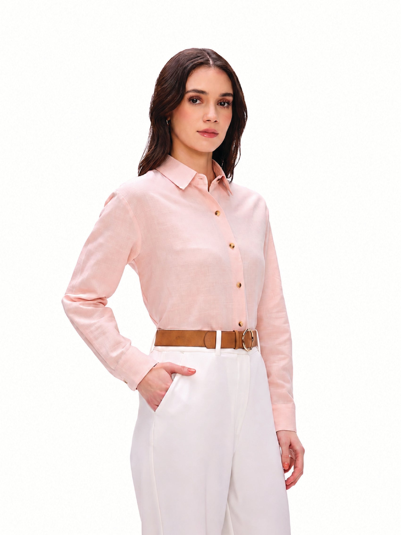 Pastel pink Linen Shirt