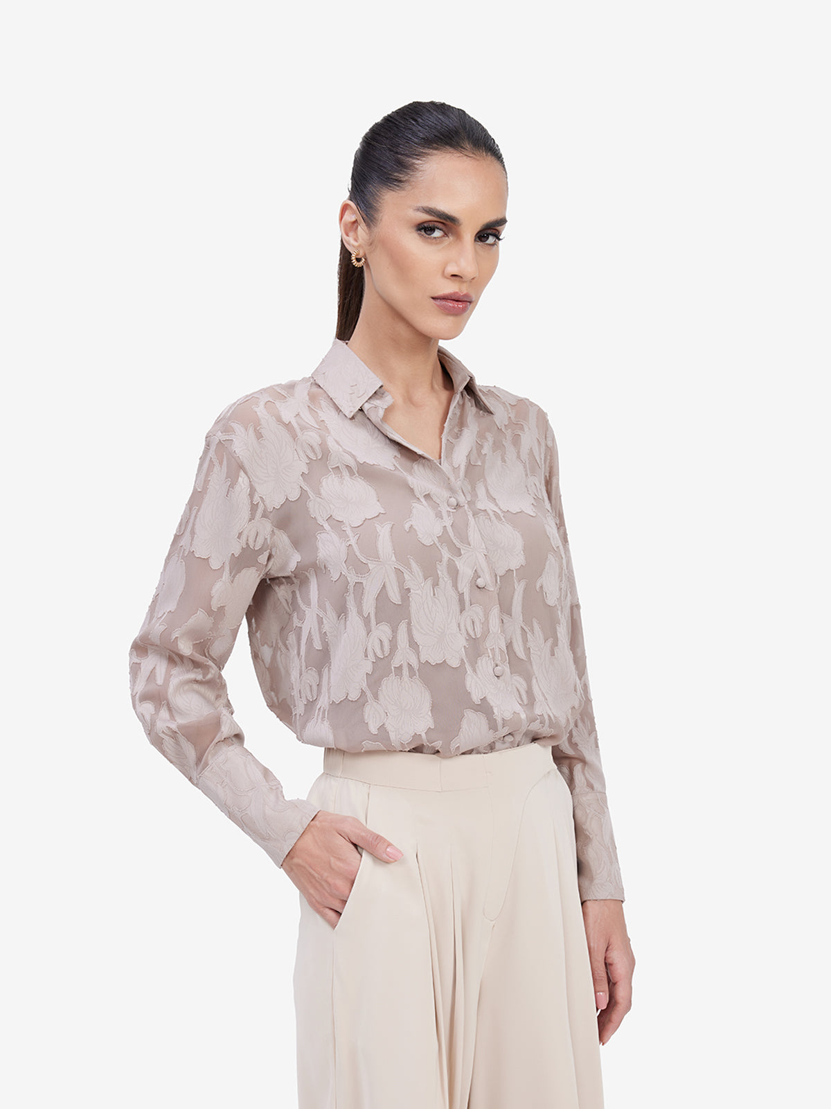 Fawn Jacquard Shirt