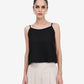 Black Jacquard Tie-Up Top