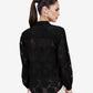 Black Jacquard Tie-Up Top