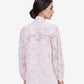 Pink Jacquard Tie-Up Top