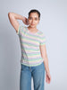 Multi colored striped jersey t-shirt