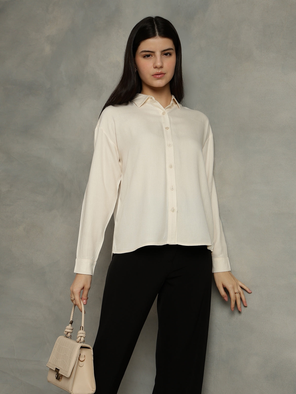 Grey Long Sleeves Shirt