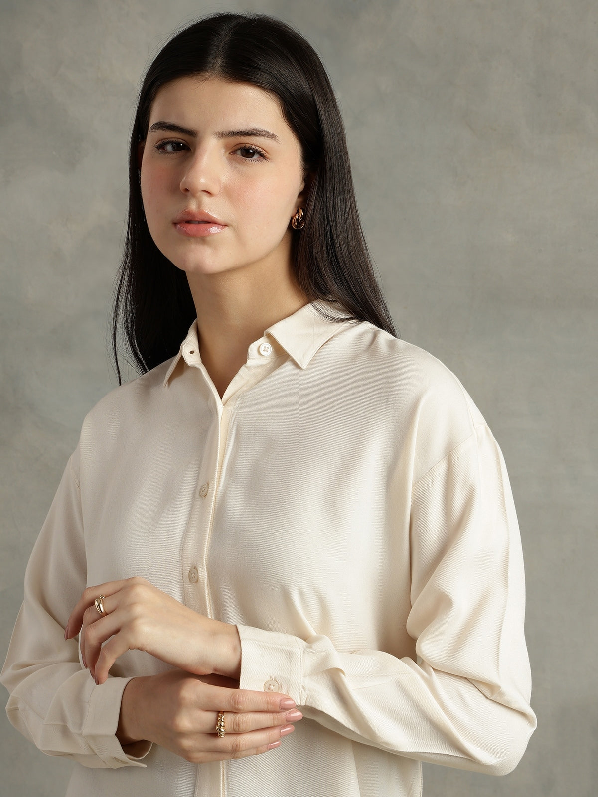 Grey Long Sleeves Shirt
