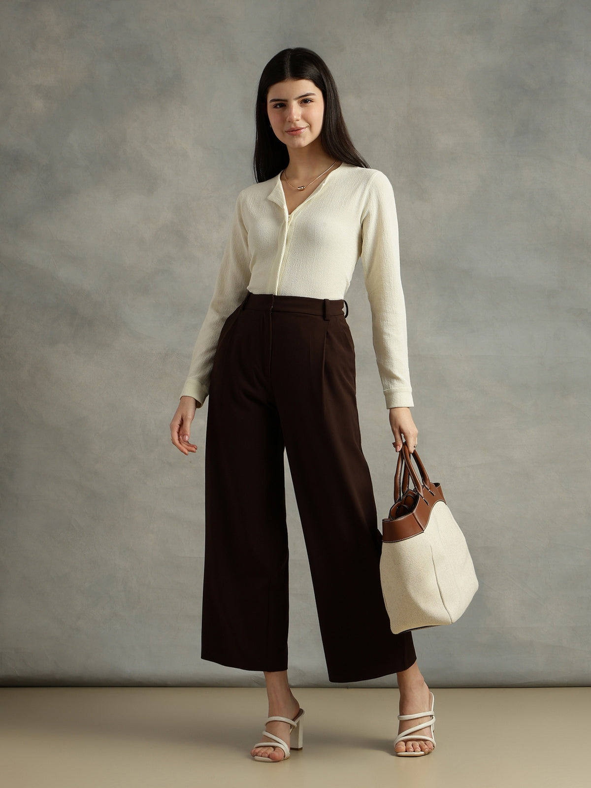 Vanilla Ice Crepe Cuban Collar Shirt