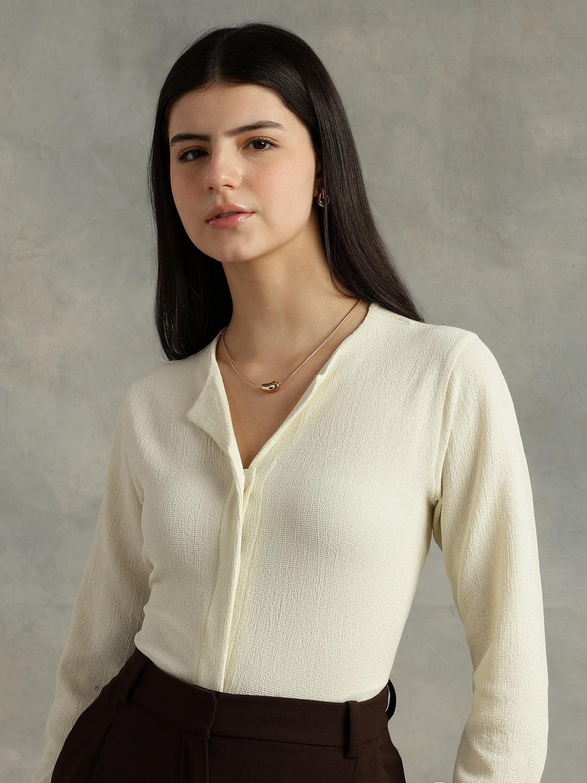 Vanilla Ice Crepe Cuban Collar Shirt