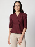 Maroon Cotton Shirt