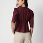 Maroon Cotton Shirt