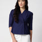 Navy Blue Cotton Shirt
