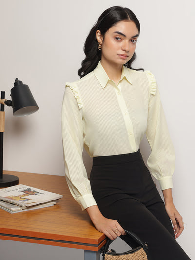 Yellow Semi Sheer Shirt