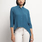Teal Asymmetrical Shirt