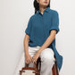 Teal Asymmetrical Shirt