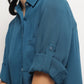 Teal Asymmetrical Shirt