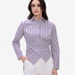 Purple & White Striped Shirt