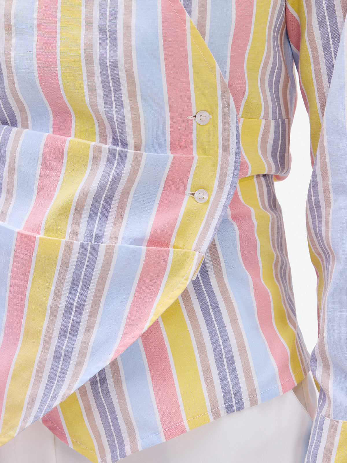 Candy Striped Wrap Shirt