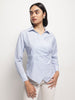 Blue Stripe Wrap Shirt