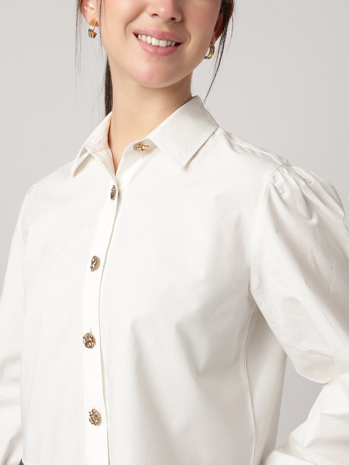 Iconic 100% Cotton Cropped Shirt