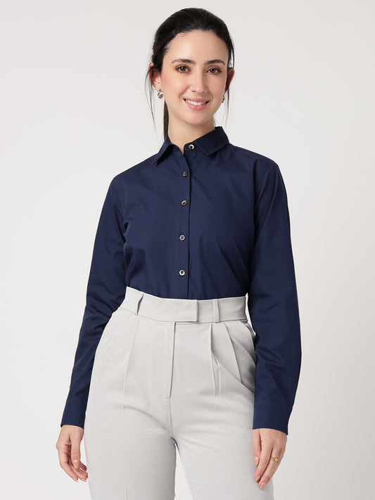 Classic 100% Cotton Navy Shirt