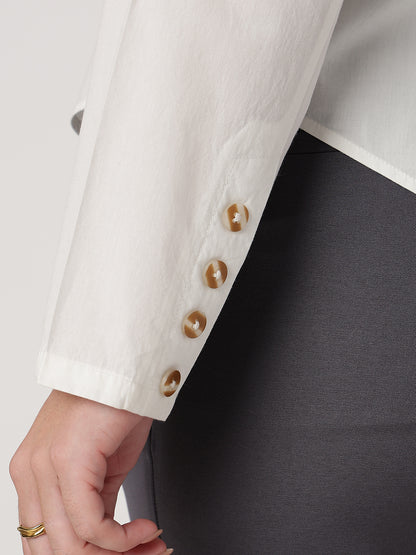 Tailored Poplin White Shirt